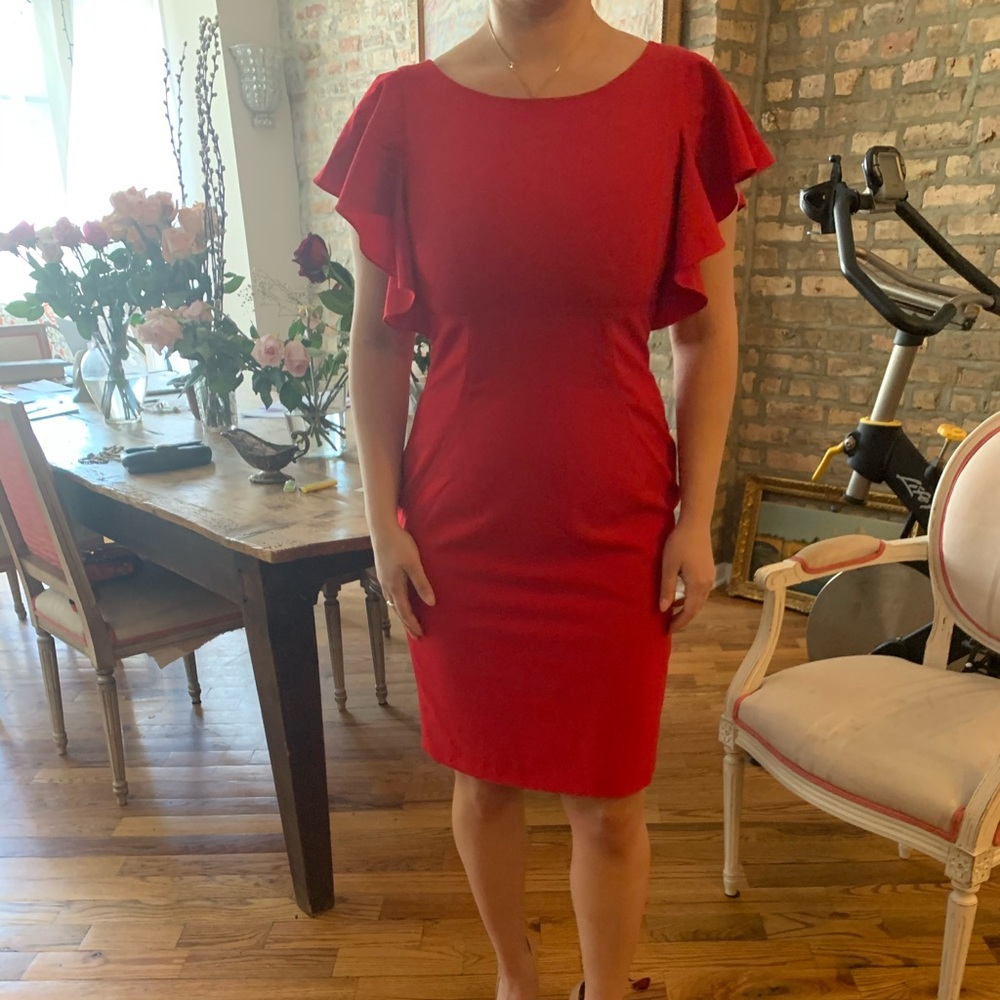Calvin Klein Red Dress Size 6
